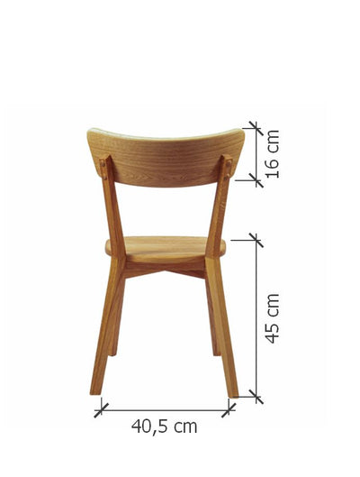 Pack de 2 o 4 Sillas de Comedor de Madera Maciza de Roble Diana | NordicStory