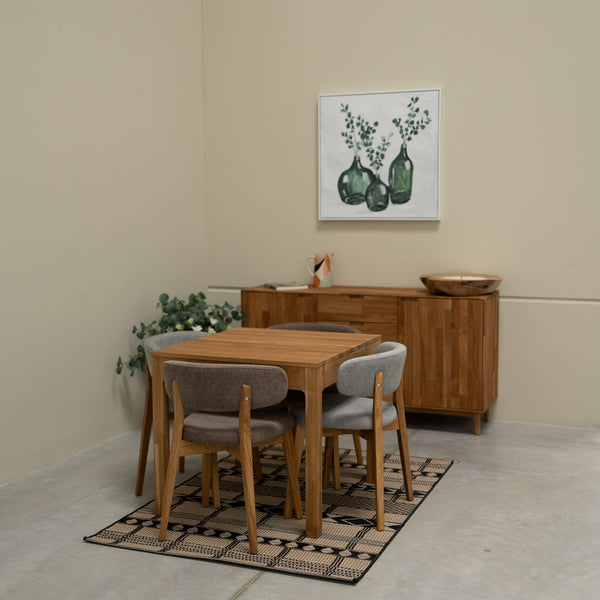 Mesa de jantar extensível em carvalho maciço Marsi | NordicStory