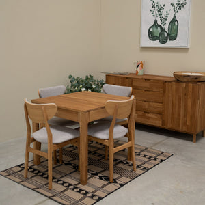Mesa de jantar extensível em carvalho maciço Marsi | NordicStory