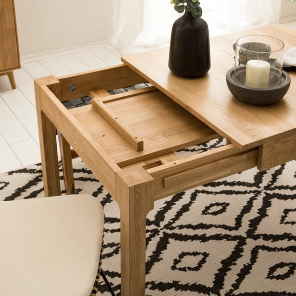 Mesa de jantar extensível em carvalho maciço Marsi | NordicStory