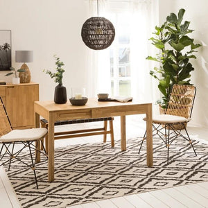 Mesa de jantar extensível em carvalho maciço Marsi | NordicStory