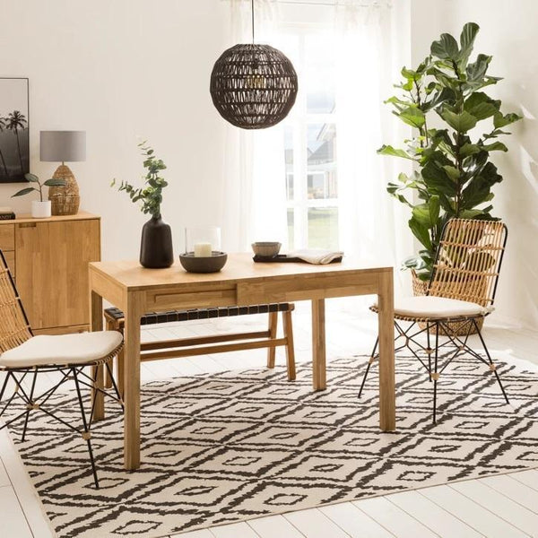 Mesa de jantar extensível em carvalho maciço Marsi | NordicStory