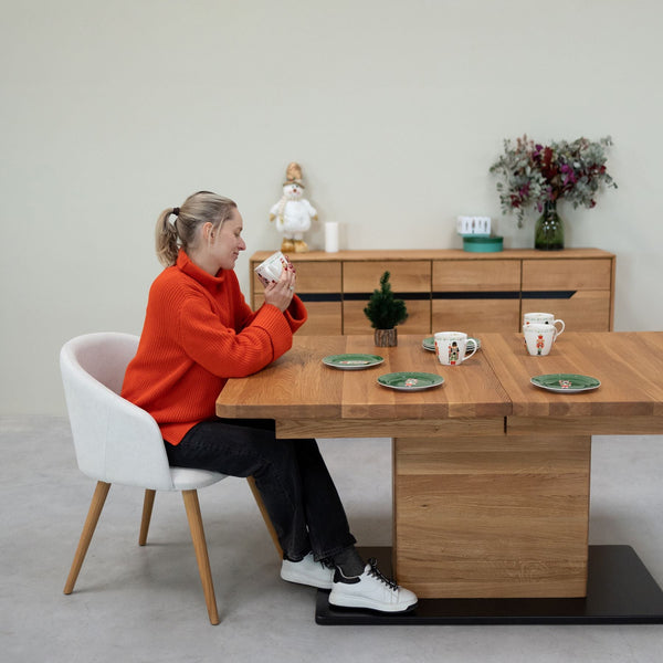 Sillón de roble macizo Ana com tapizado | VESKOR