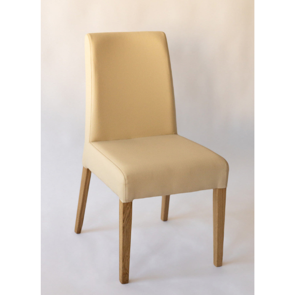 Pack de 2 o 4 Sillas de Comedor Malaga, Estructura de Madera Maciza de Roble, Tapizado en Color Beige | NordicStory