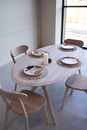 Mesa extensible de comedor de madera maciza de roble Carmen | NordicStory