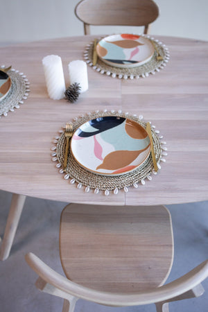Mesa extensible de comedor de madera maciza de roble Carmen | NordicStory