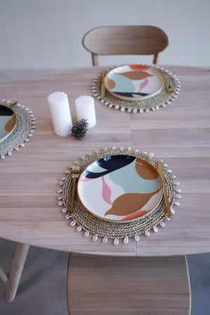 Mesa extensible de comedor de madera maciza de roble Carmen | NordicStory