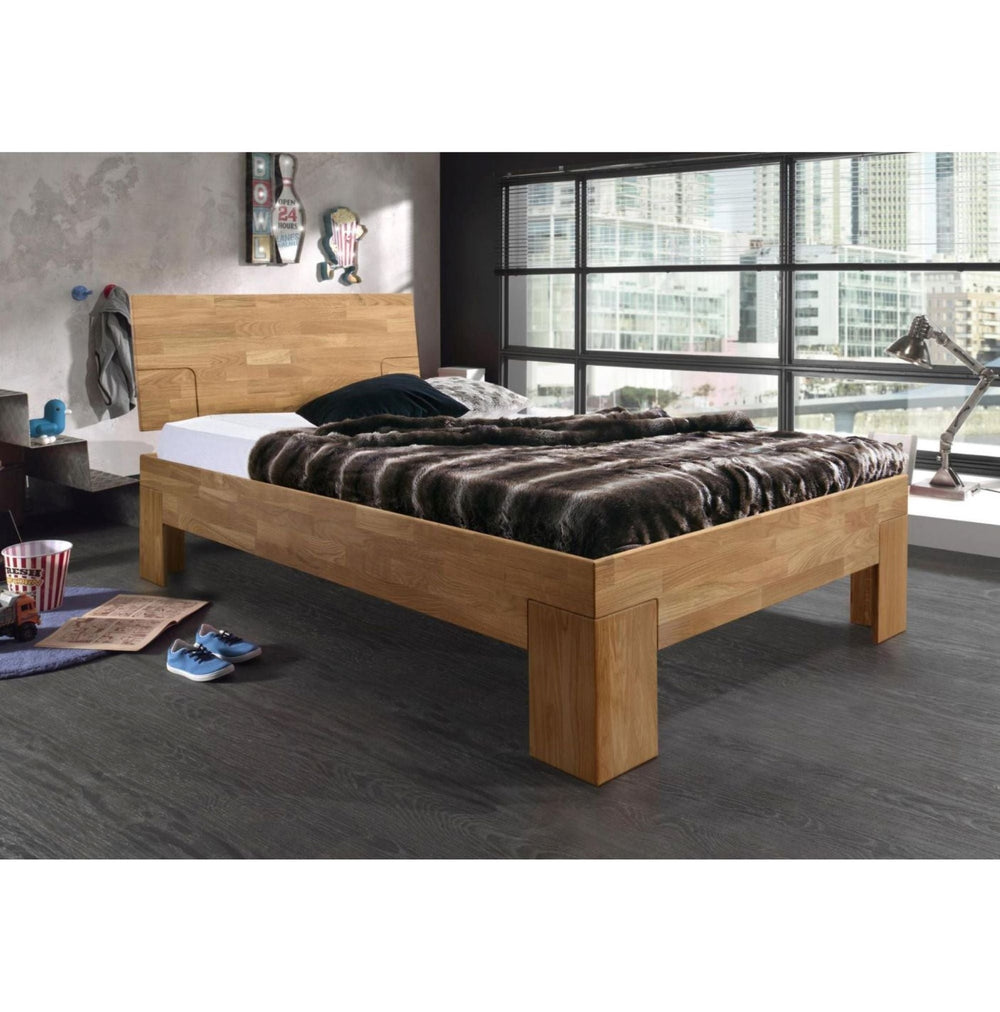 Cama de madera maciza de roble Sarah, 90 x 200 cm. /140 x 200 cm. / 160 x 200 cm. / 180 x 200 cm. | NordicStory