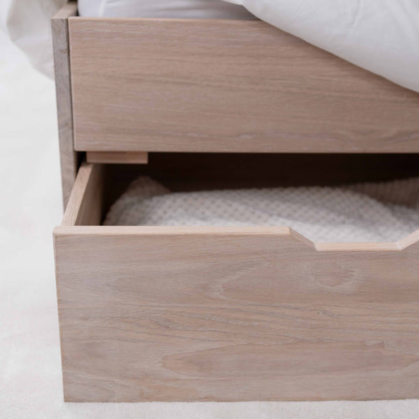 Sofia massief eiken bed met opbergruimte | NordicStory