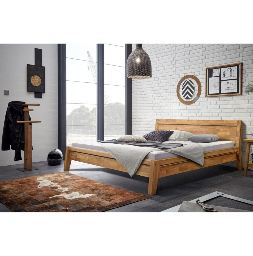 Cama de madera maciza de roble Bridget, 140 x 200 cm / 160 x 200 cm. / 180 x 200 cm. | NordicStory