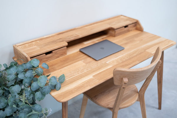 Ana massief eikenhouten bureau | NordicStory