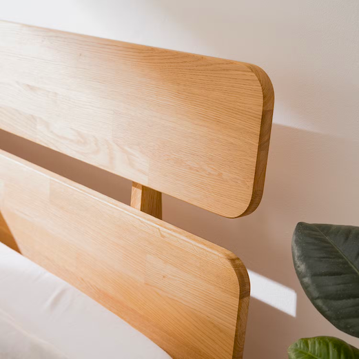 Cama de madera maciza de roble Escandi 2, 140 x 200 cm. / 160 x 200 cm. / 180 x 200 cm. | NordicStory