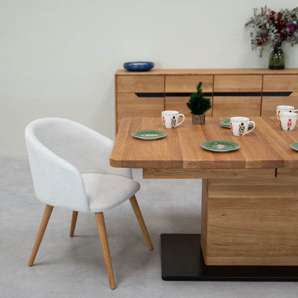 Sillón de roble macizo Ana com tapizado | VESKOR