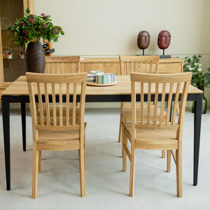 Pack de 2 o 4 Sillas de Comedor de Madera Maciza de Roble Provance | VESKOR