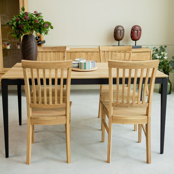 Pack de 2 o 4 Sillas de Comedor de Madera Maciza de Roble Provance | VESKOR