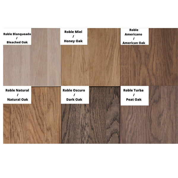 Muestras de color de madera maciza de roble | NordicStory