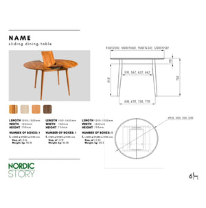NordicStory Mesa de comedor redonda y extensible de madera maciza de roble Escandi 6