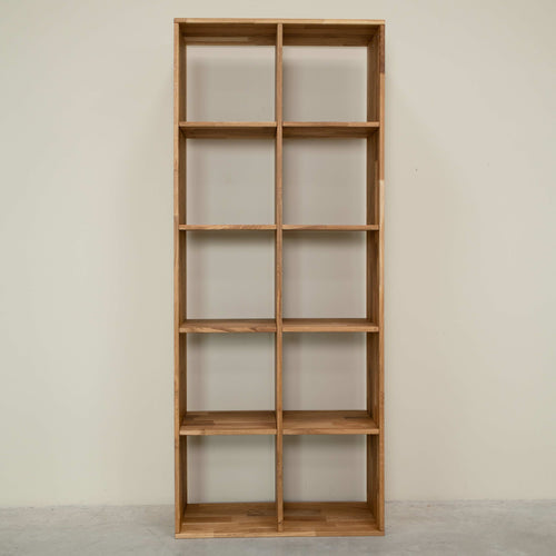 Estanteria Libreria de madera maciza de roble Regal 10, 76 x 35 x 187 cm. | NordicStory