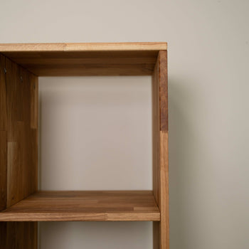 Estanteria Libreria de madera maciza de roble Regal 10, 76 x 35 x 187 cm. | NordicStory