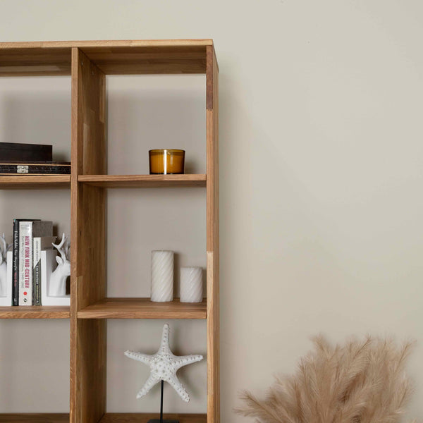 Estanteria Libreria de madera maciza de roble Regal 10, 76 x 35 x 187 cm. | NordicStory