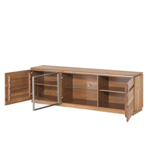 LoftStory Comoda o Mueble de TV de madera de roble Montenegro 26 180 x 42 x 59 cm.