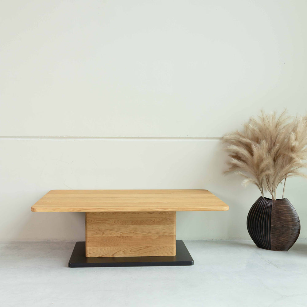 Mesa de centro de madera maciza roble Bremen, 120 x 80 x 40 cm. | NordicStory