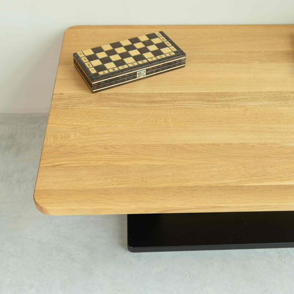 Mesa de centro de madera maciza roble Bremen, 120 x 80 x 40 cm. | NordicStory