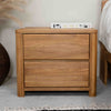 Mesa de noche de madera maciza de roble Elsa, 56,5 x 44 x 47 cm. | NordicStory
