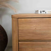 Mesa de noche de madera maciza de roble Elsa, 56,5 x 44 x 47 cm. | NordicStory