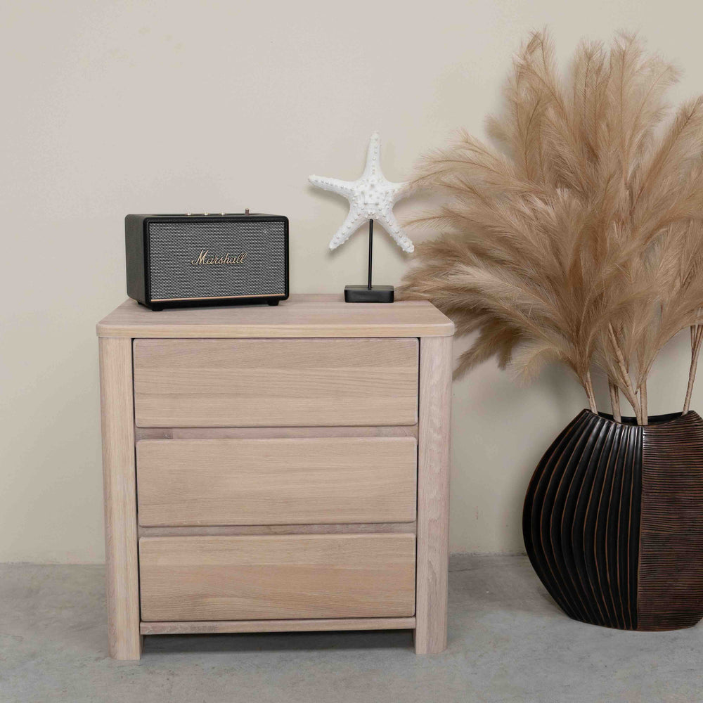 Mesita de madera maciza roble Elsa 30, 56,4 x 44 x 55 cm. | NordicStory