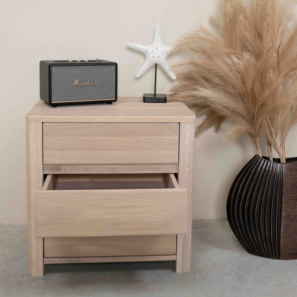 Mesita de madera maciza roble Elsa 30, 56,4 x 44 x 55 cm. | NordicStory