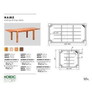Mesa extensible de comedor de madera maciza de roble Mauritz 1