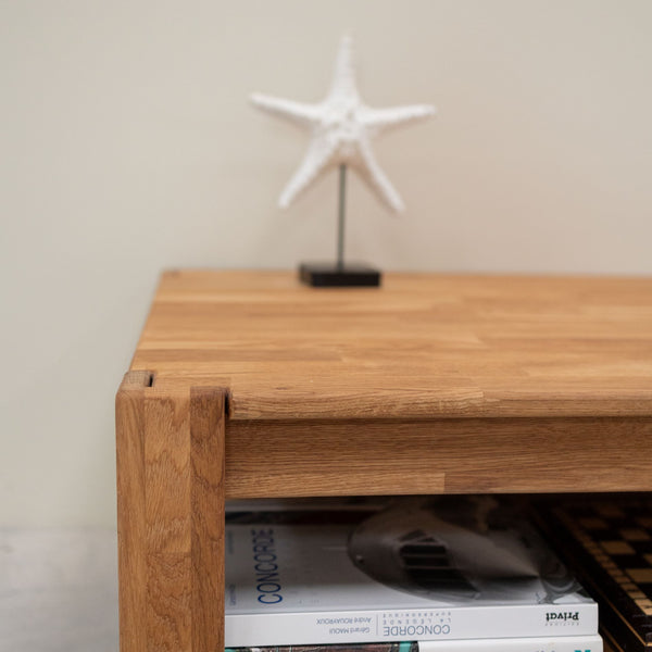 Mesa de centro de madera maciza de roble Mauritz 4