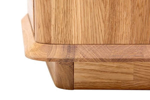 Mesa de noche de madera maciza roble Solvig, 50 x 41 x 50 cm.  | NordicStory