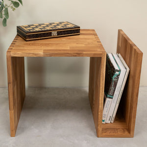 Mesa auxiliar de madera maciza de roble Sofi NordicStory Roble.Store