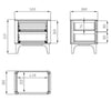 Mesa de noche de madera maciza roble Oxford 2 Mesa auxiliar RobleStore NordicStory