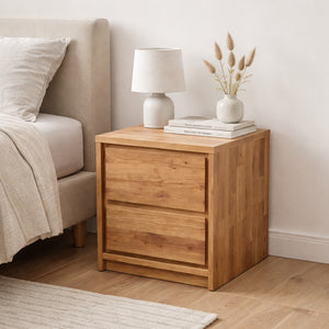 Nachtkastje van massief Oregon-eiken | NordicStory
