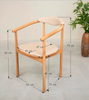 Set of 2 or 4 Lord Dining Chairs, Solid Oak Frame | NordicStory