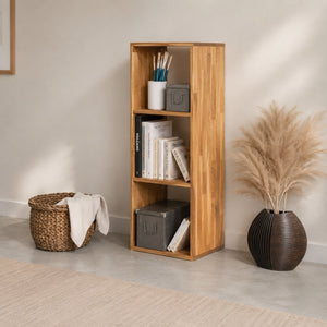 Regal 3 solid oak bookcase | NordicStory