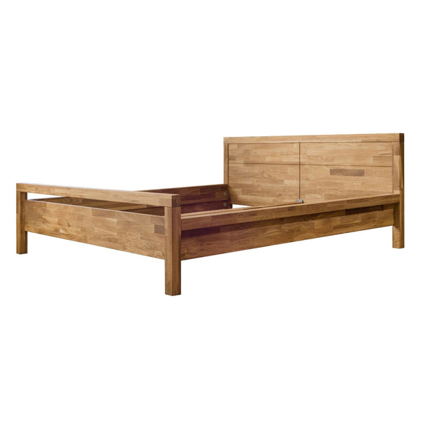 NordicStory Cama de madera maciza roble Next2
