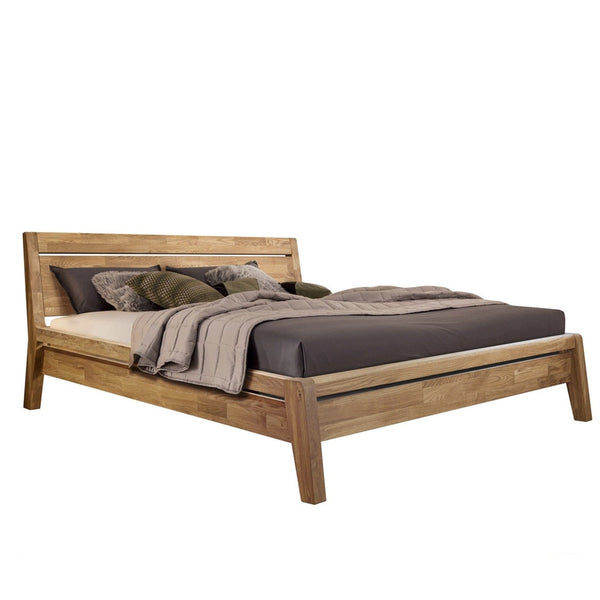 NordicStory Cama de madera maciza de roble