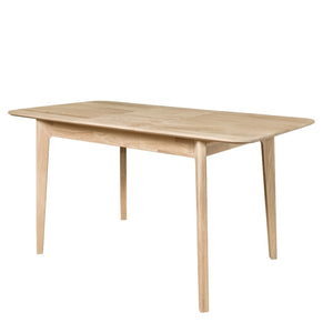 NordicStory Mesa extensible de comedor de madera maciza de roble 