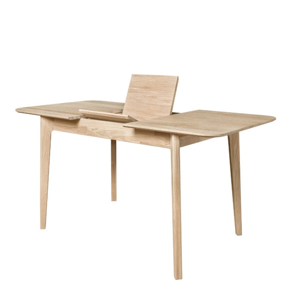 NordicStory Mesa extensible de comedor de madera maciza de roble 