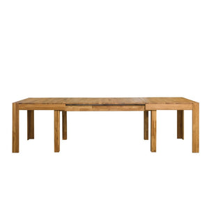 NordicStory Mesa extensible de comedor de madera maciza de roble 