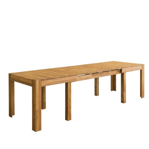 NordicStory Mesa extensible de comedor de madera maciza de roble 