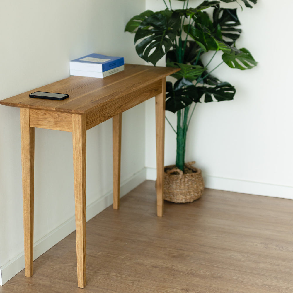 NordicStory Consola de madera maciza de roble 