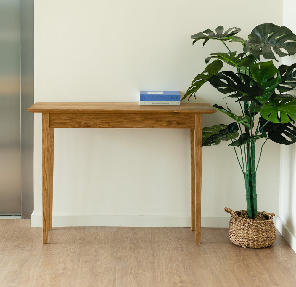 NordicStory Consola de madera maciza de roble 