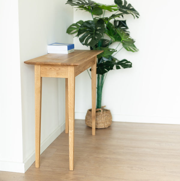 NordicStory Consola de madera maciza de roble 