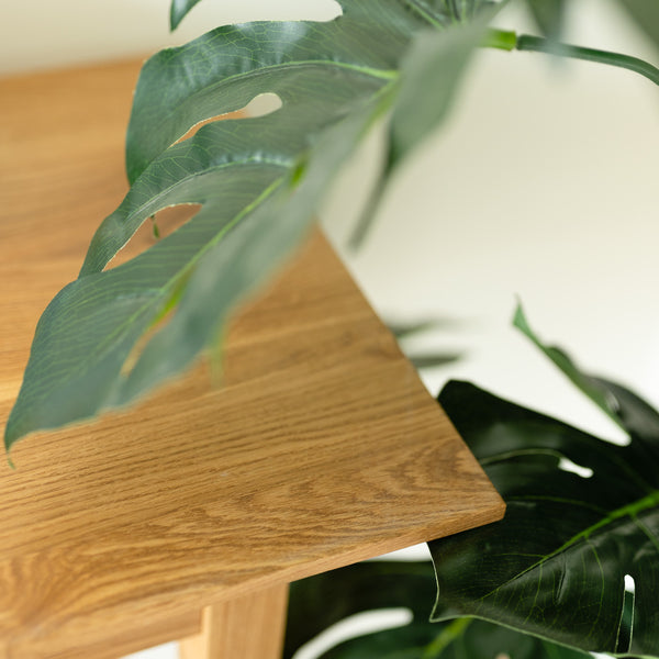 NordicStory Consola de madera maciza de roble 