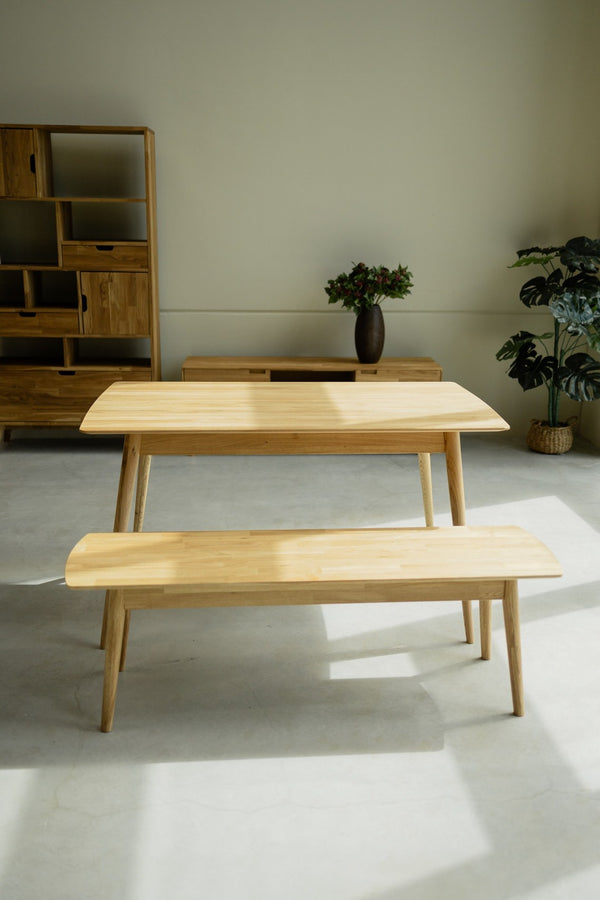 NordicStory Banco de madera maciza roble sostenible